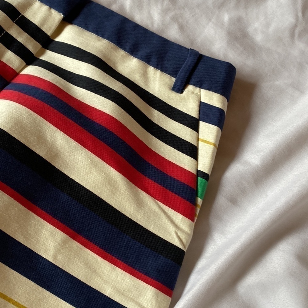 J. Crew cotton stripe cotton blend skirt size 2 - Picture 2 of 6
